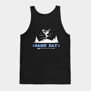 Ski Skiing Game Day Tank Top